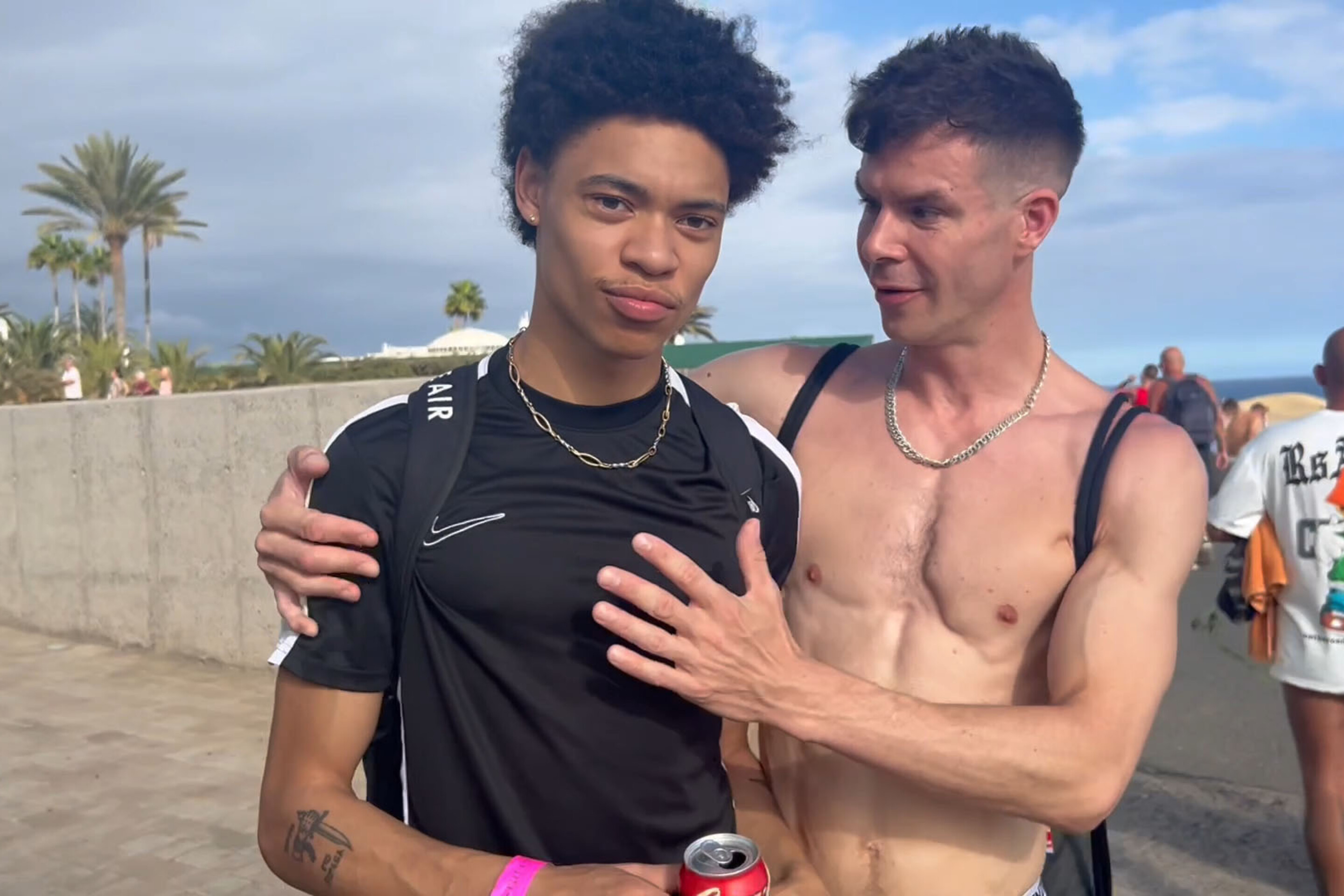 Young Lad's First Time In Gran Canaria Sand Dunes Cruising